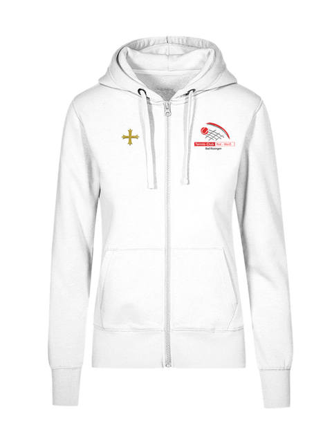 Rot-Weiß / Zip-up hoodie (women fit)